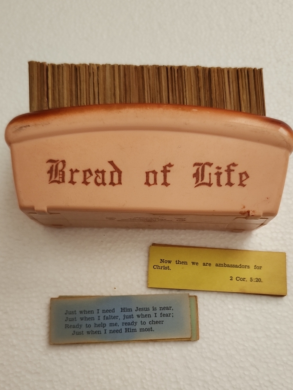 Vintage 1950s Mid Century Bread of Life With Bible Scriptures
